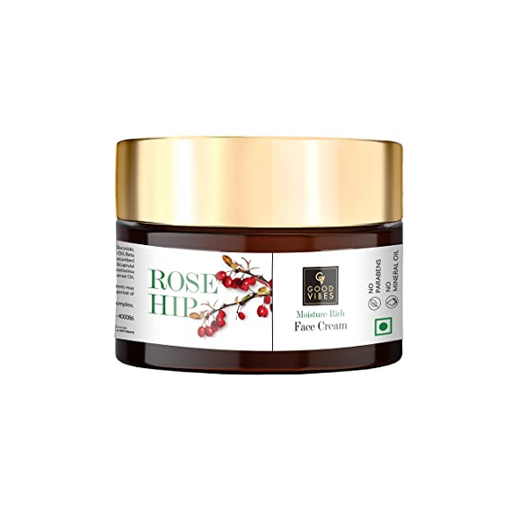 Good Vibes Rosehip Moisture-Rich Face Cream, 50 g – Fashtella
